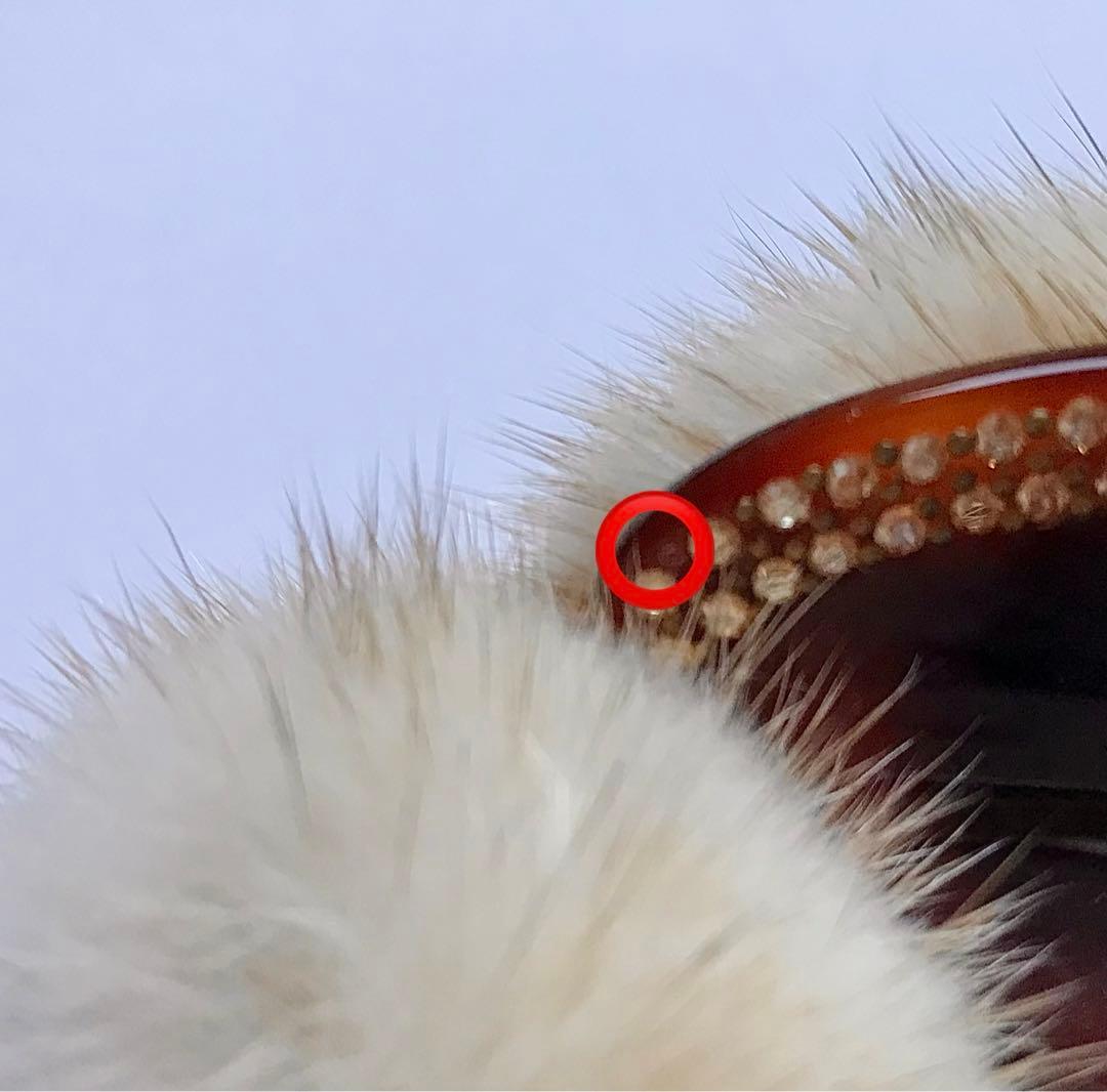 acca アッカ　ミンクファー　クリップ　ブラウン