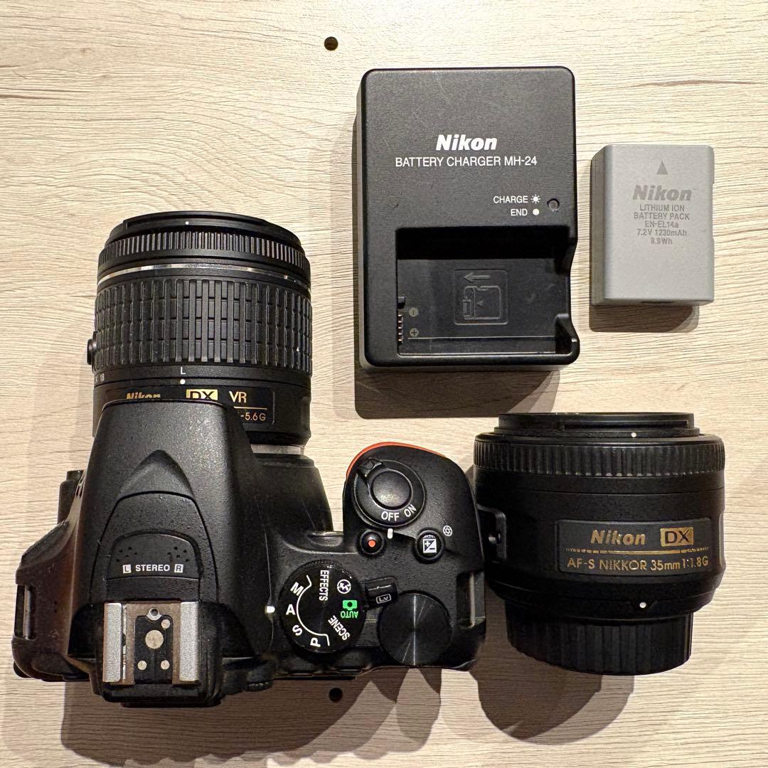 Nikon D5500＋レンズ2本（単焦点 35mm f/1.8G ＆ ズーム）
