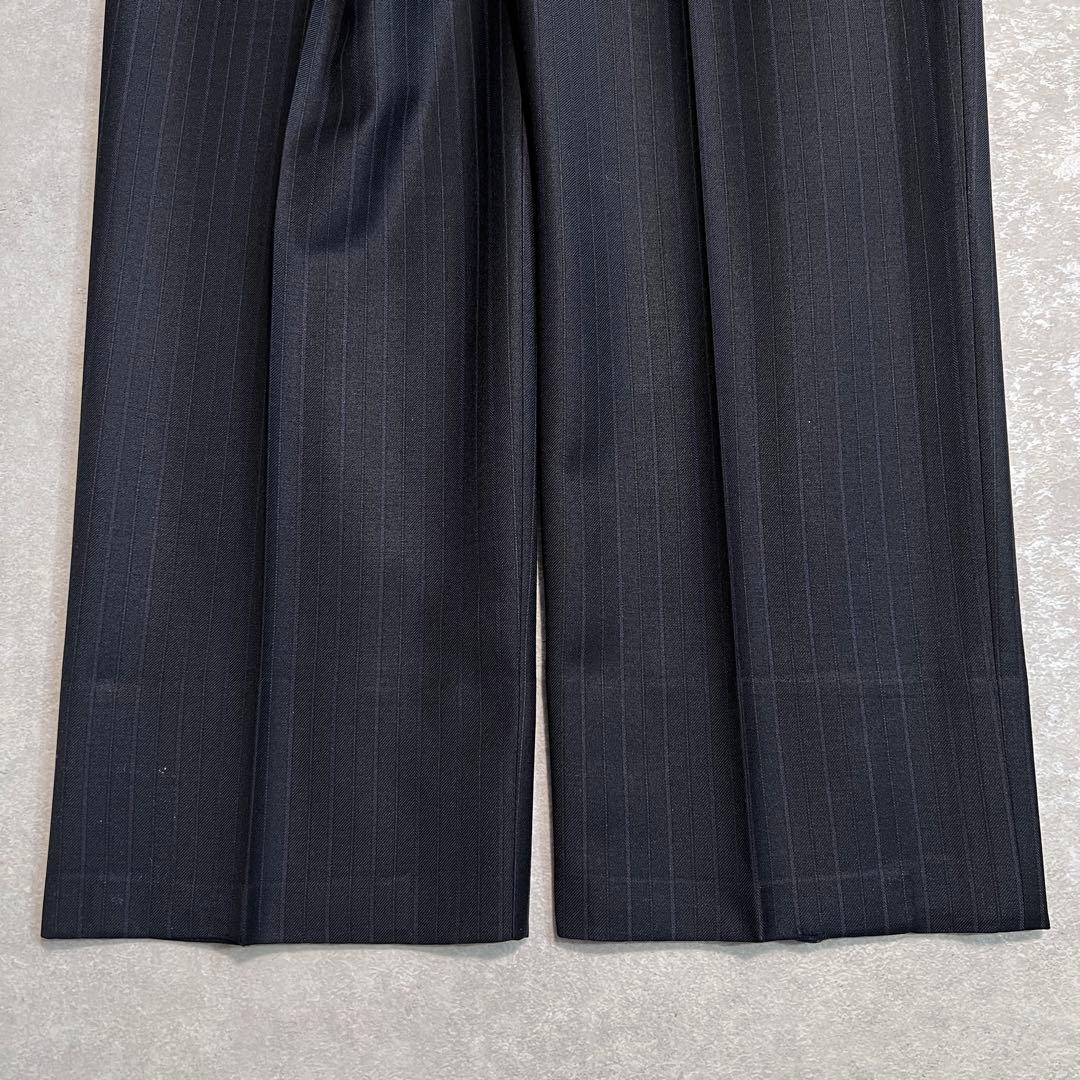 【美品】ポールスミス×ゼニア スーツセットアップ ネイビー ストライプ L2
