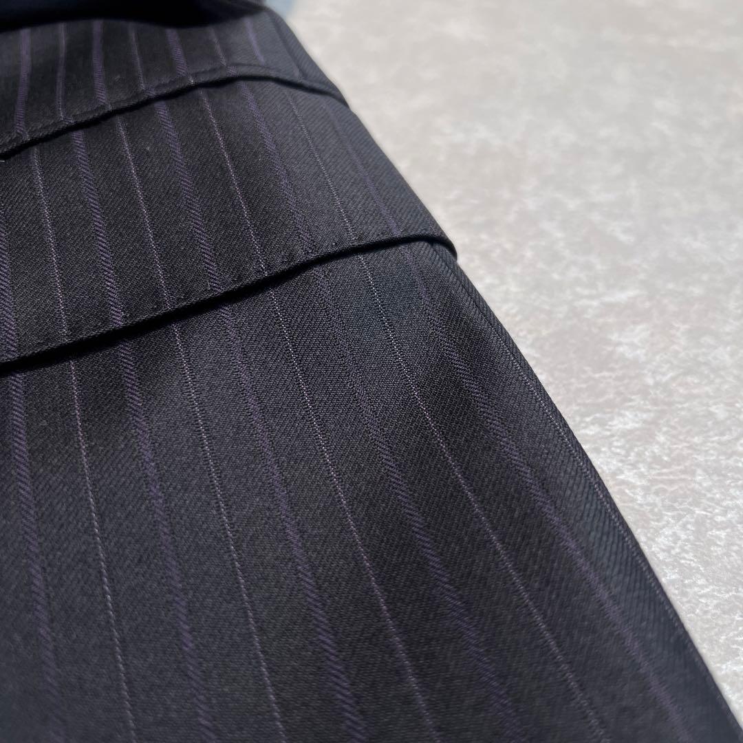 【美品】ポールスミス×ゼニア スーツセットアップ ネイビー ストライプ L2