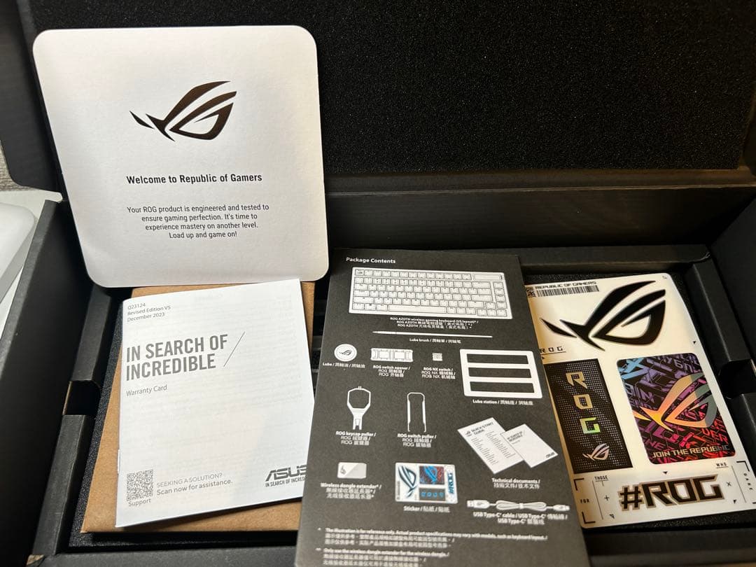 エイスースASUS ROG AZOTH ワイヤレスゲーミングキーボード ほぼ新品