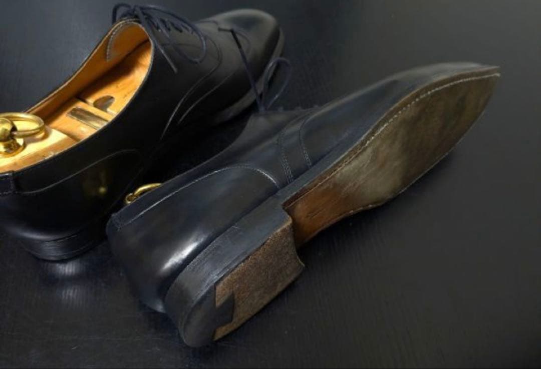 黒レザー ドレスシューズ ウィングチップ　クロケットジョーンズ　UK7,0E