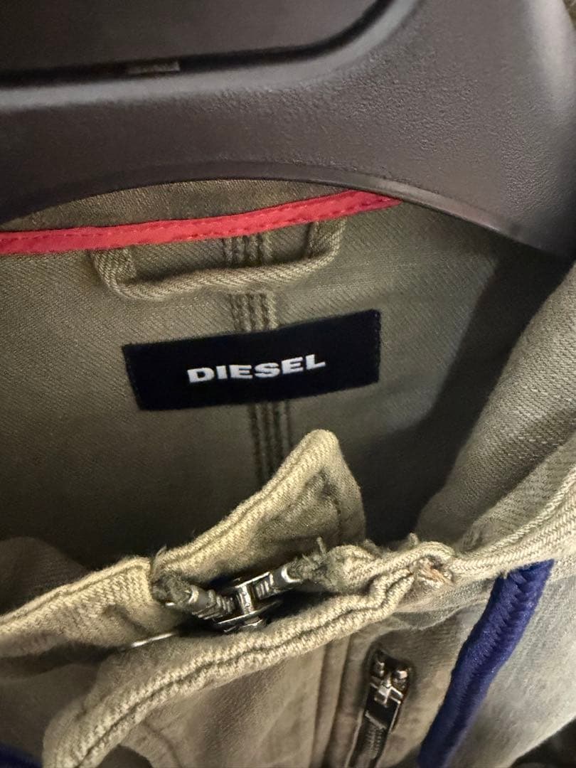 DIESEL オリーブグリーン デニム モッズコート