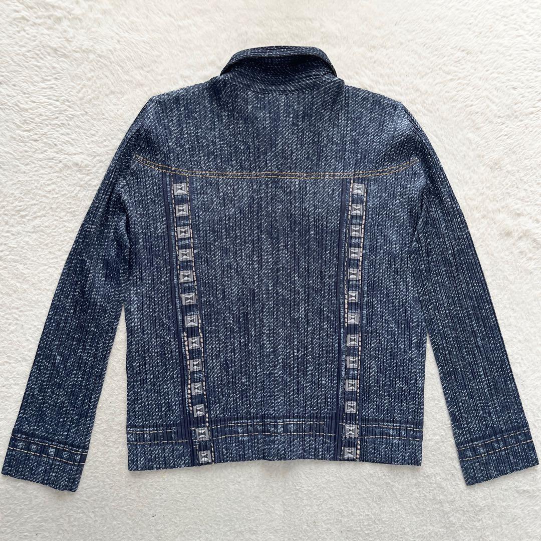 未使用級✨PLEATS PLEASE イッセイミヤケ デニムジャケット Gジャン