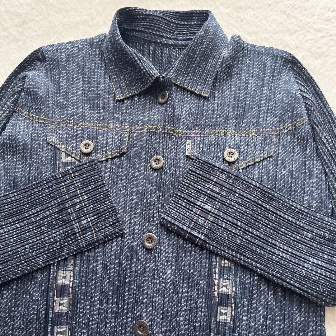 未使用級✨PLEATS PLEASE イッセイミヤケ デニムジャケット Gジャン