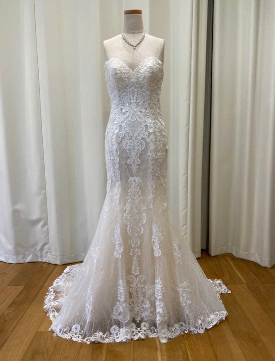 【　:)　】ウェディングドレス　総レース　マーメイド