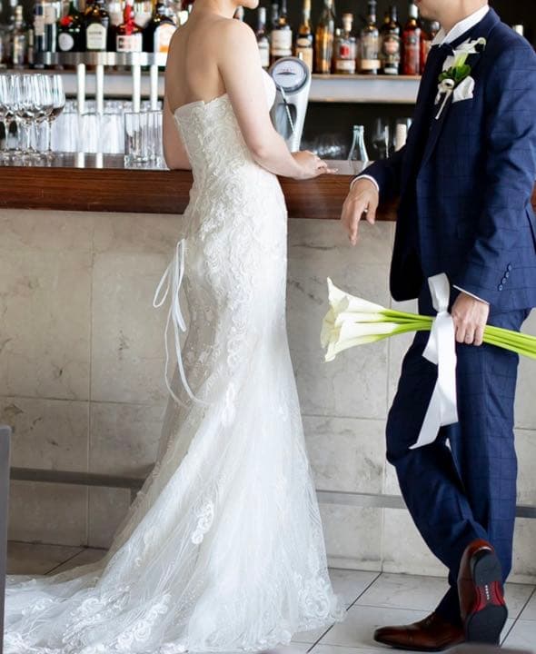 【　:)　】ウェディングドレス　総レース　マーメイド