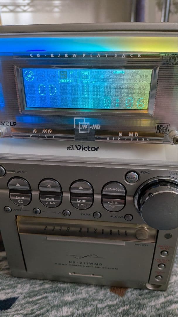 Victor ミニコンポ CDラジオカセットMDデッキ