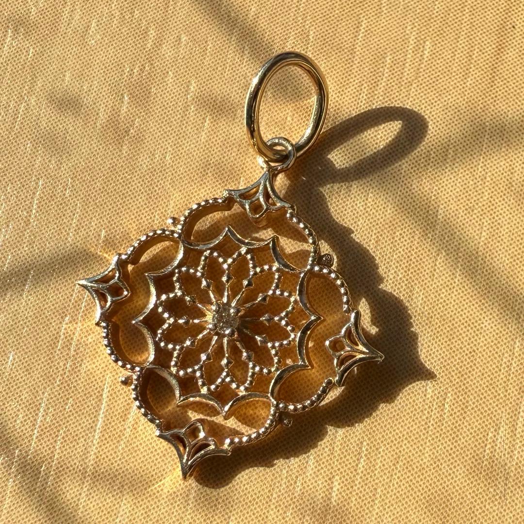 agete アガット　K10 ペンダントチャーム　ダイヤモンド