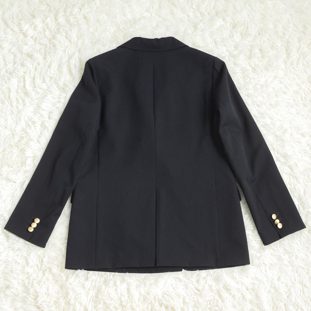 美品 SHIPS 25SS ウール ギャバ ダブル ブレザー 38 金ボタン