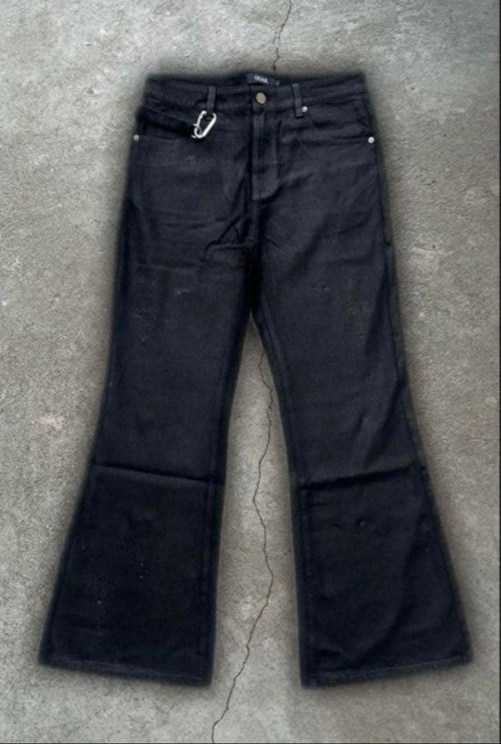 パンツ goar.archive strapped flare oil pants S