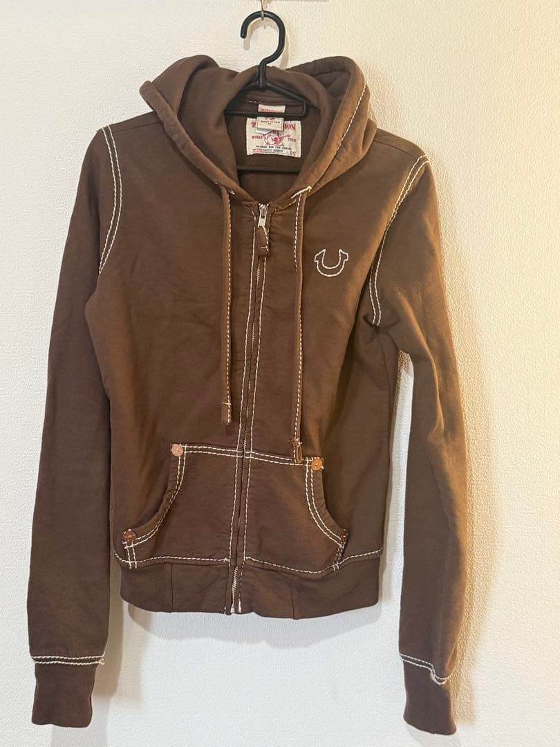 USA製 TRUE RELIGION スウェット ジップアップ パーカー