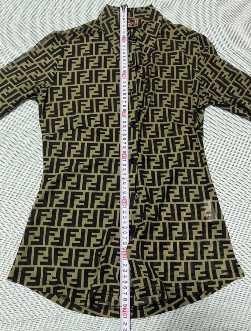 か*)様 Fendi ロゴプリント 長袖シャツ
