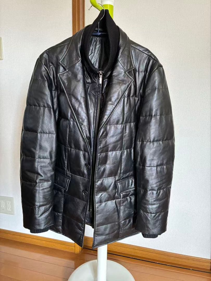 羊革ダウンブレザー