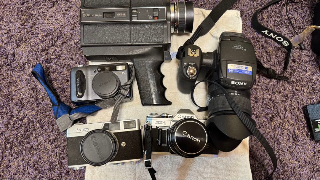 カメラセット：Canon, Sony, Bell & Howell