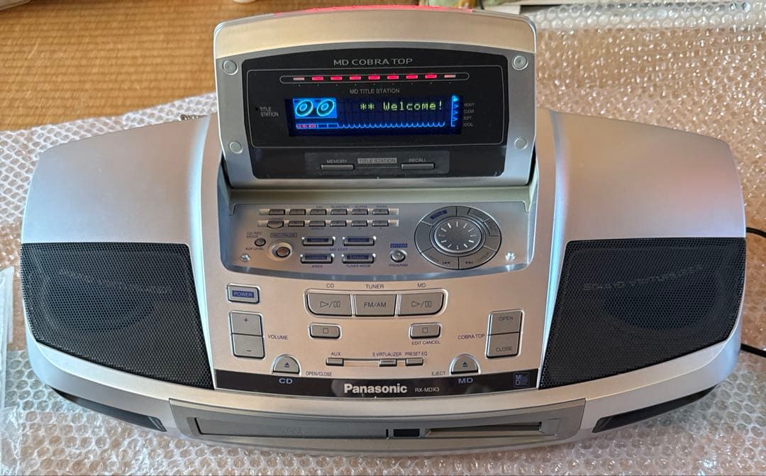 PanasonicRX-MDX3-S シルバ—パーソナルCD/MDデッキ