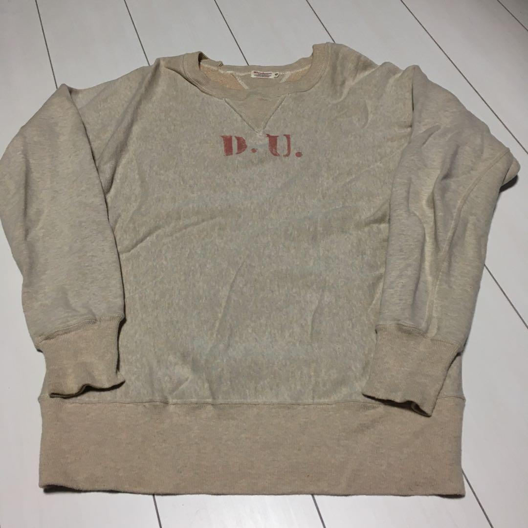 ベージュ Vネック トレーナー PROPERTY OF D.U.