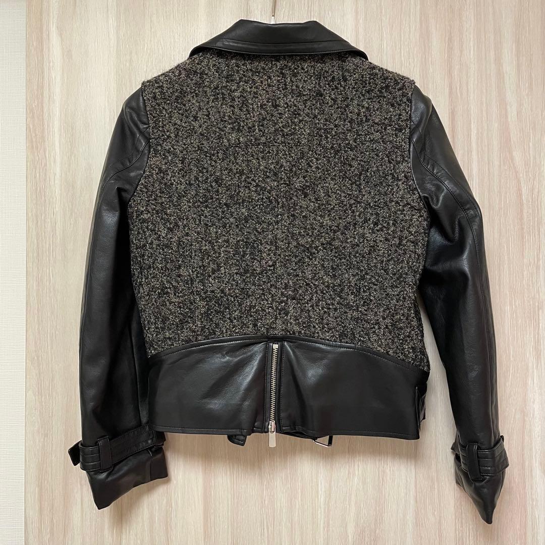 グレースコンチネンタル diagram ツイードライダースジャケット 36