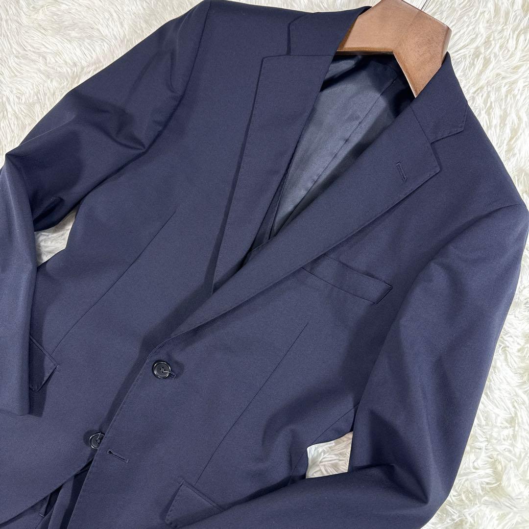 【イタリア生地】オンリー レダ スリーピーススーツ 無地 ネイビー 170Y