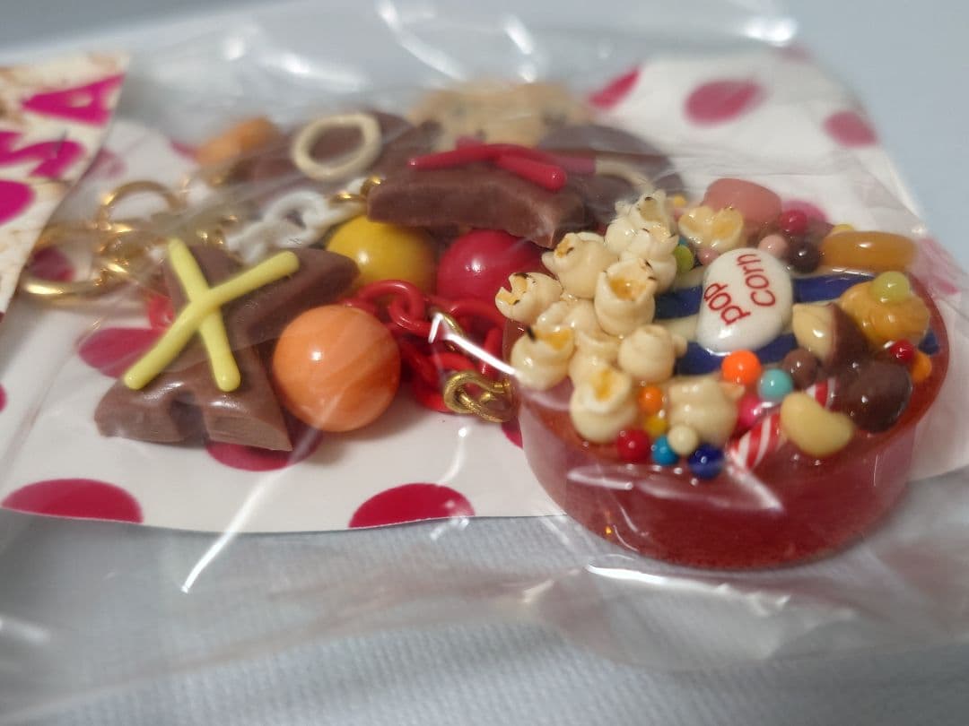 Ryuusa☆クッキー＆ポップコーンキーホルダー☆フェイクスイーツ