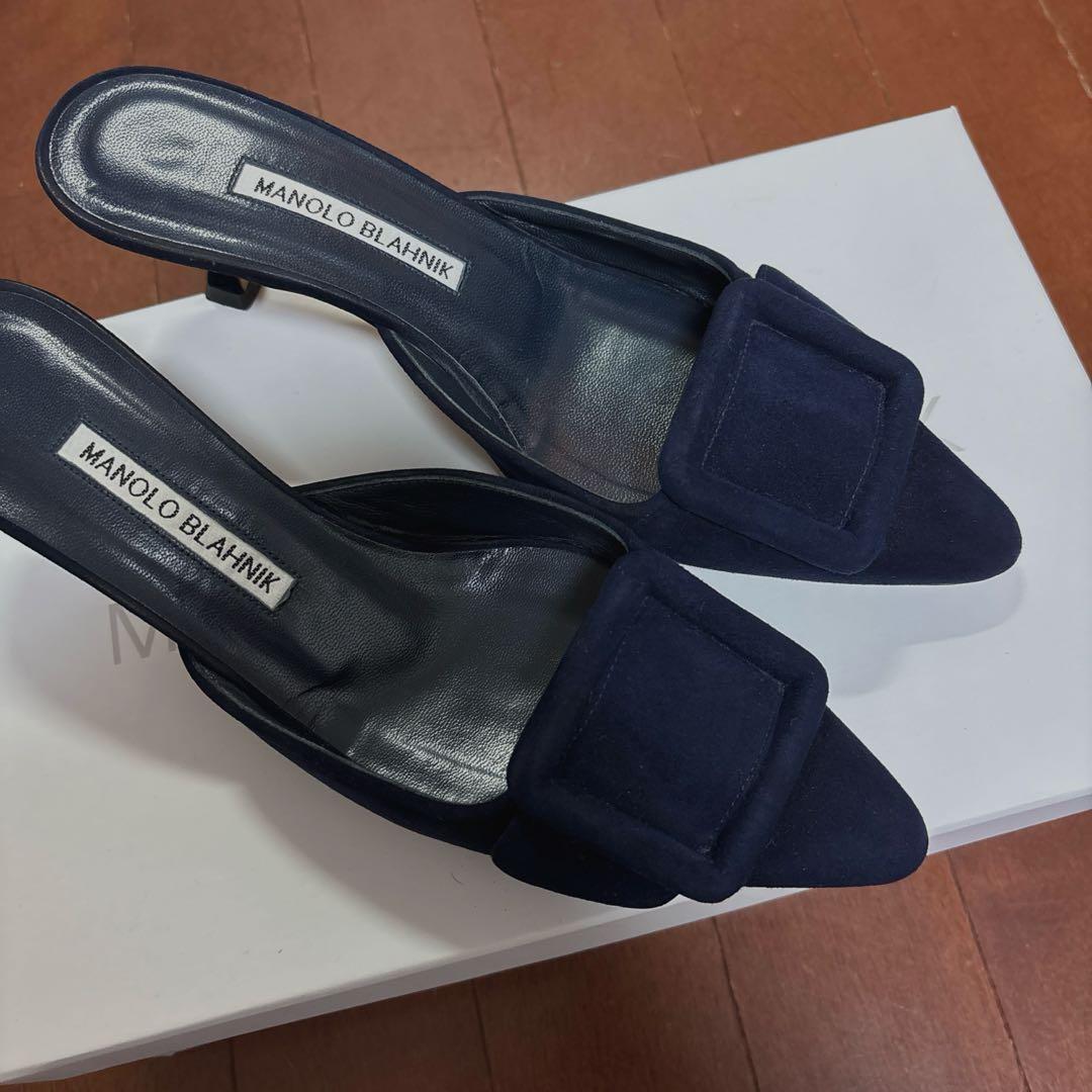 美品♡マノロブラニク　ミュール　メイセール　スエード