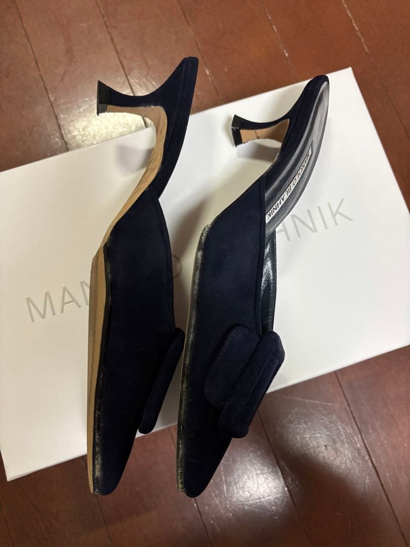 美品♡マノロブラニク　ミュール　メイセール　スエード