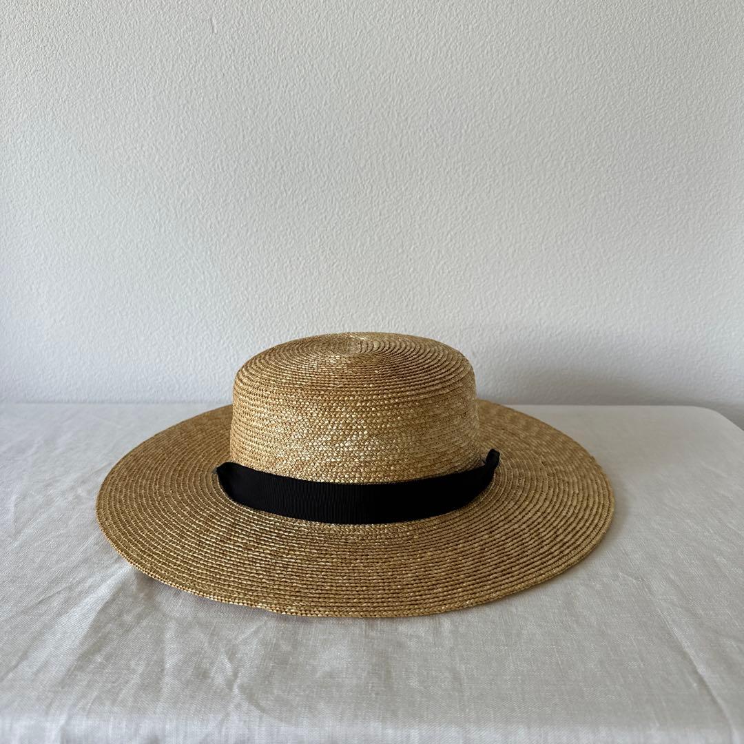 【美品】 wicagrocery 麦わら帽子 ストローハット ハグオーワー