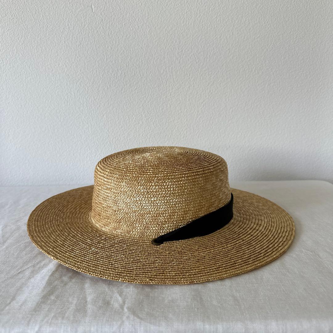 【美品】 wicagrocery 麦わら帽子 ストローハット ハグオーワー