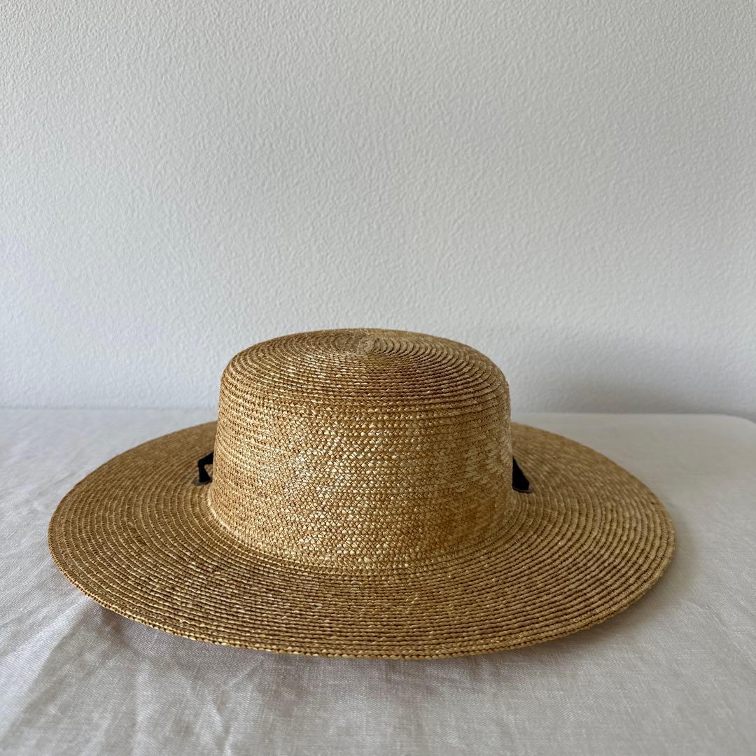 【美品】 wicagrocery 麦わら帽子 ストローハット ハグオーワー