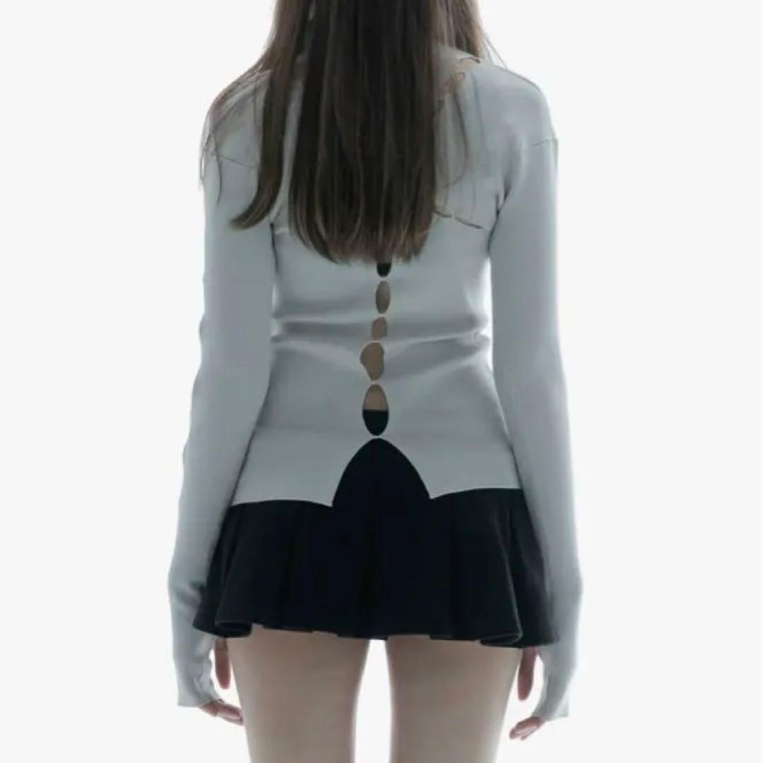 トップス THEREDTHREAD Sknit fit tops single petal