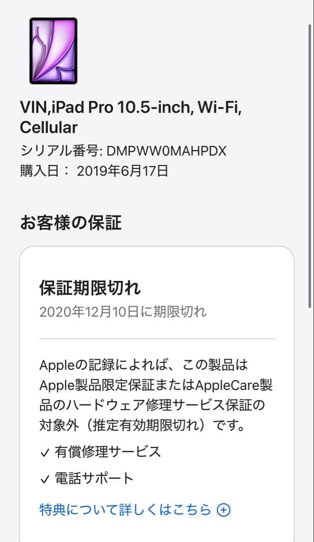 Apple iPad Pro 10.5 Cellularゴールド　256GB