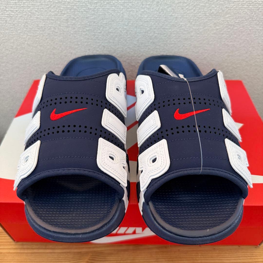 新品 ナイキ エアモアアップテンポ スライド29cm ネイビー