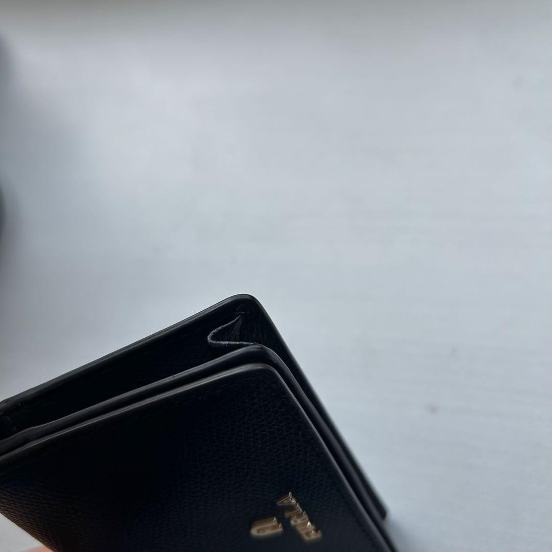 FURLA Cameliaブラック レザー 名刺入れ カードケース