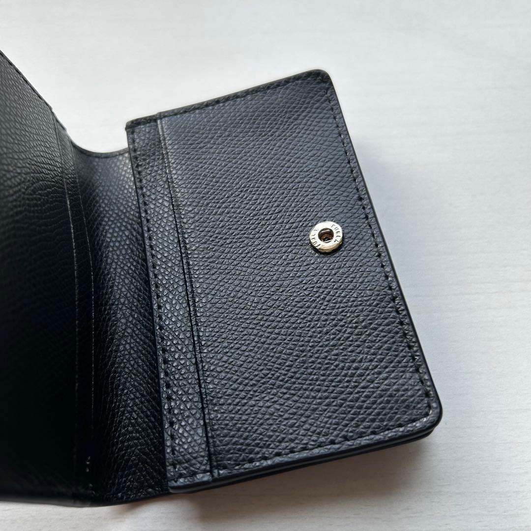 FURLA Cameliaブラック レザー 名刺入れ カードケース