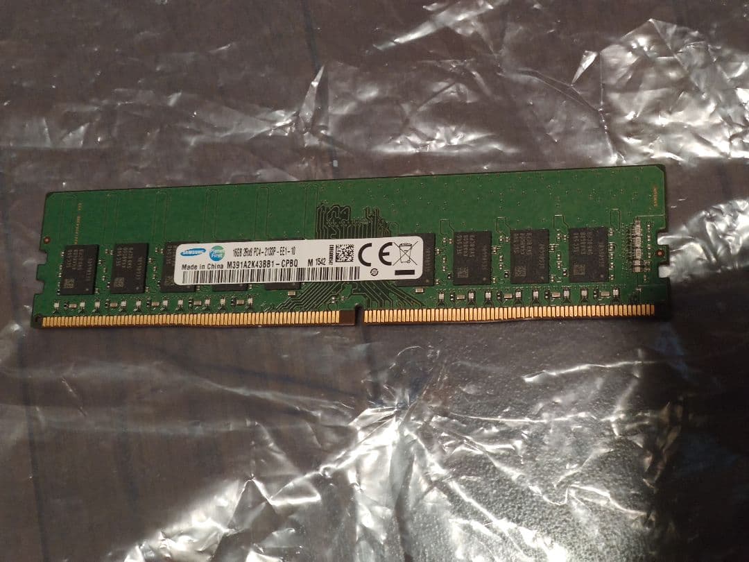 Samsung ワークステーション メモリ 16GB DDR4 動作品 ECC