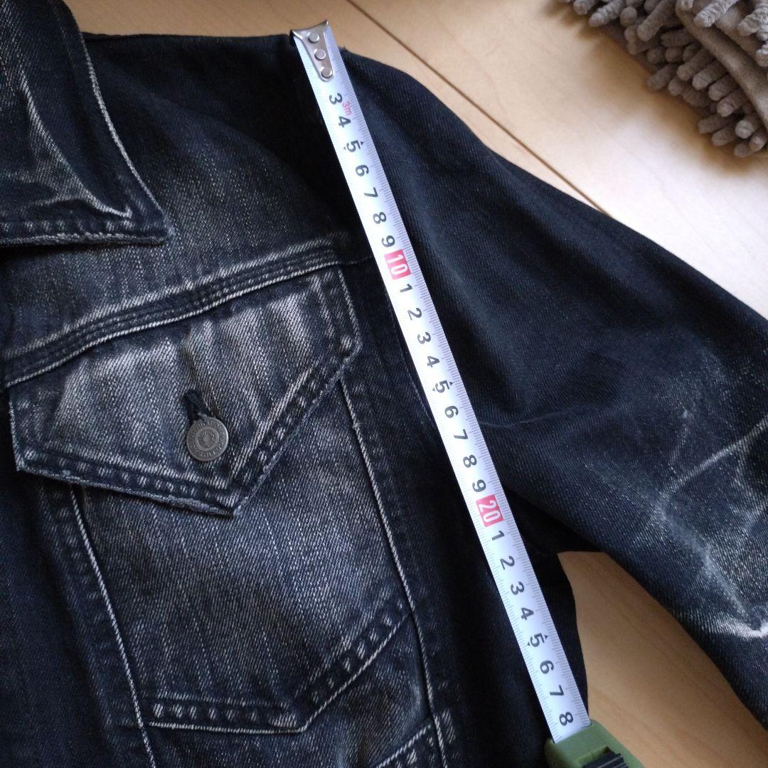 ダメージ加工　BLACK　デニムジャケット