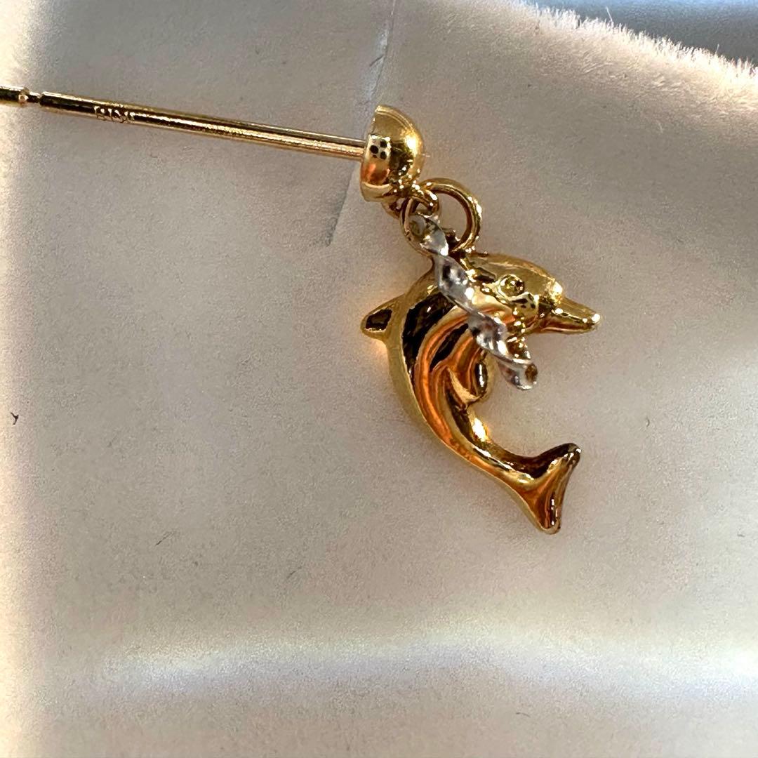 K18 イルカピアス　片方