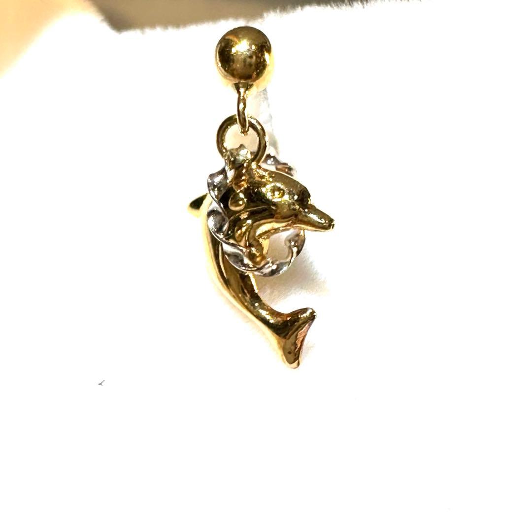 K18 イルカピアス　片方