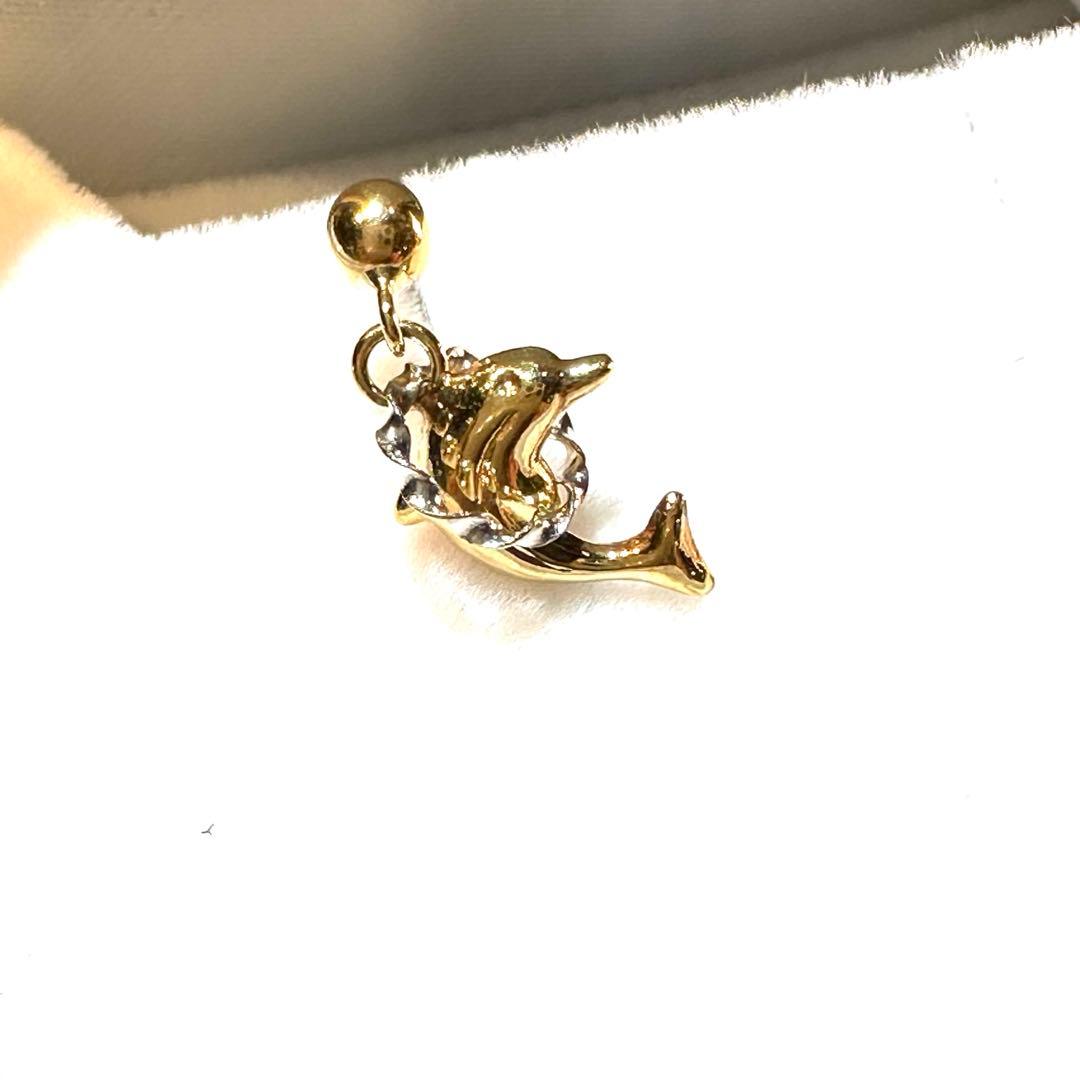 K18 イルカピアス　片方