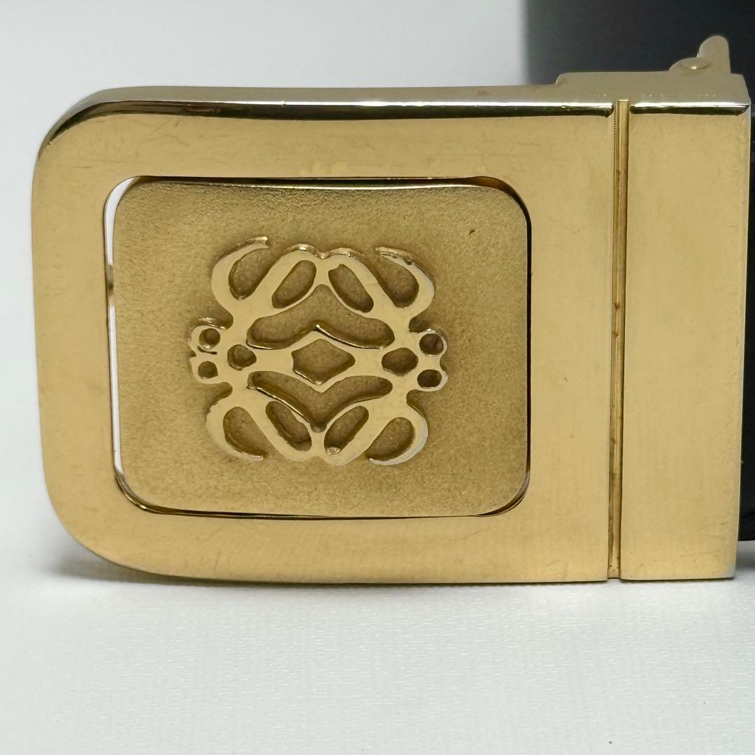 ✨良品✨LOEWE アナグラム ベルト 新品ベルト ゴールド金具 ユニセックス