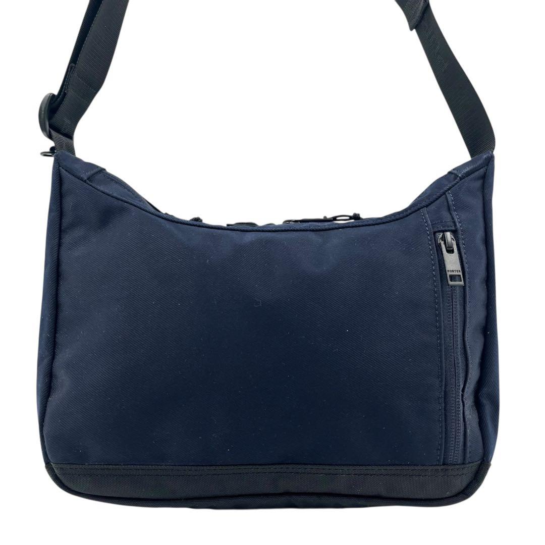 【美品】 ポーター フロント Sサイズ ショルダーバッグ アイアンブルー 廃盤