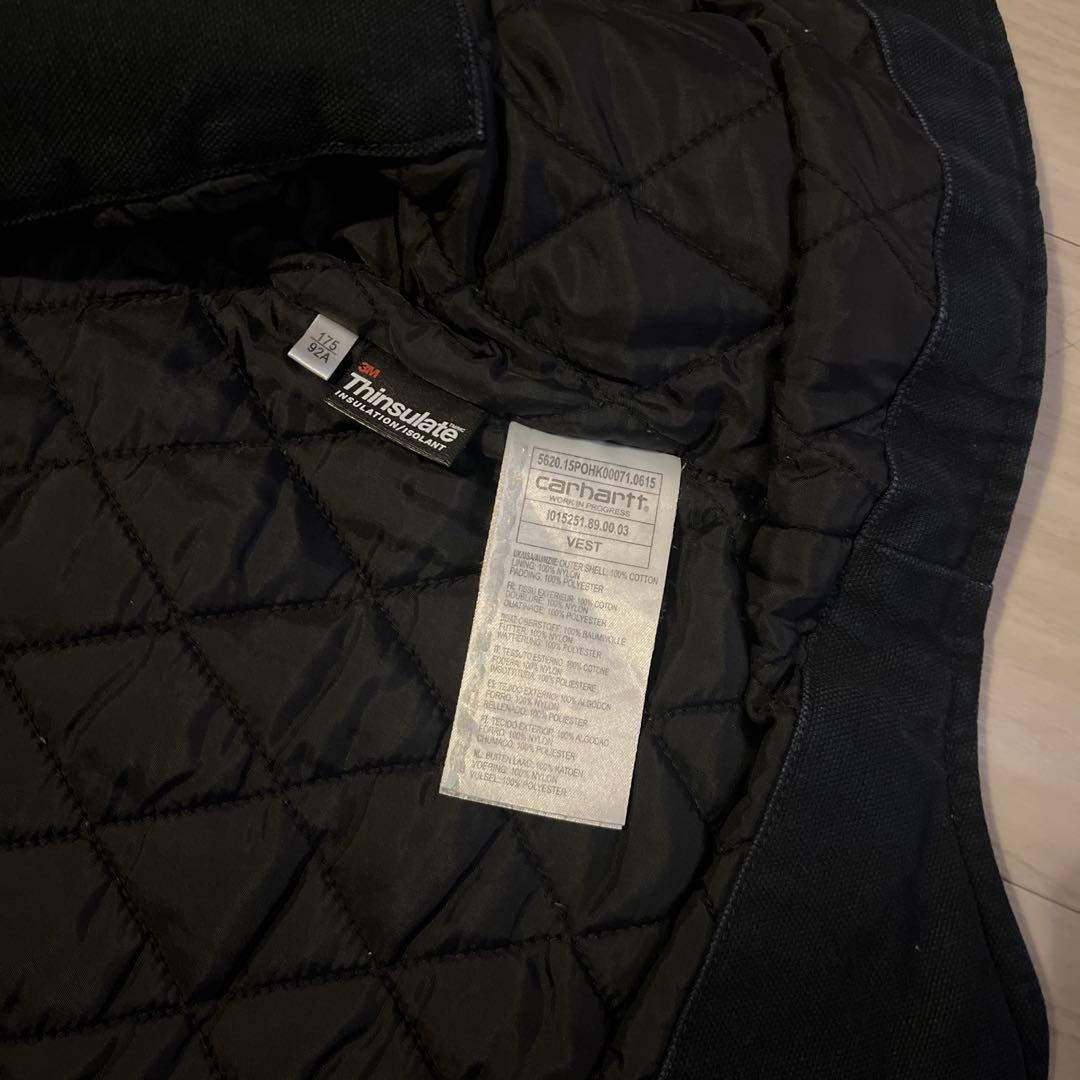 carhartt ベスト カーハート ダックベスト ブラック　キルティング