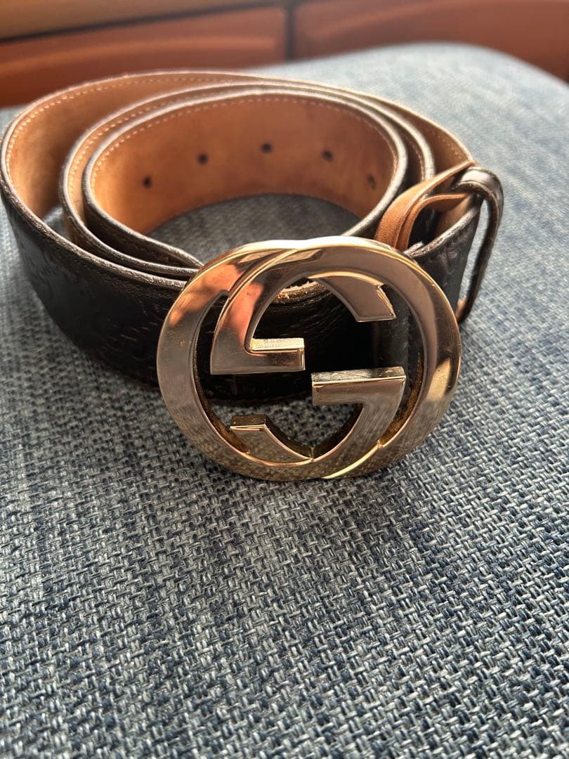 GUCCI 黒 レザーベルト