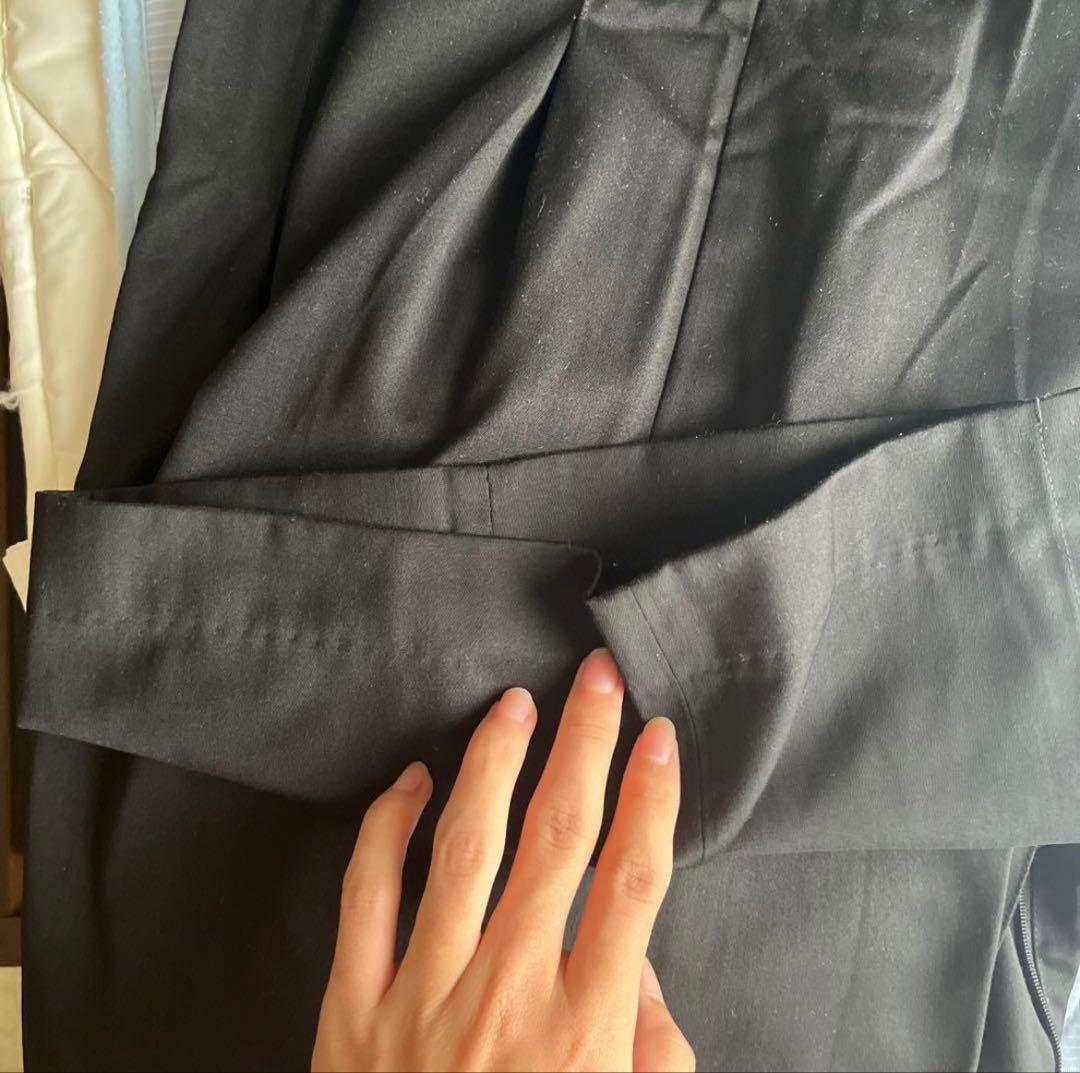 C2H4 ブラック Tortuosily Shaped ワイドパンツ