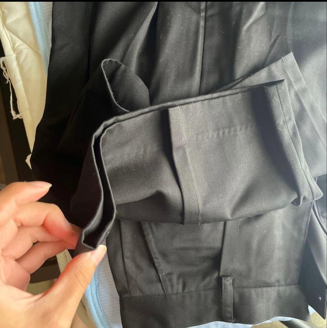 C2H4 ブラック Tortuosily Shaped ワイドパンツ