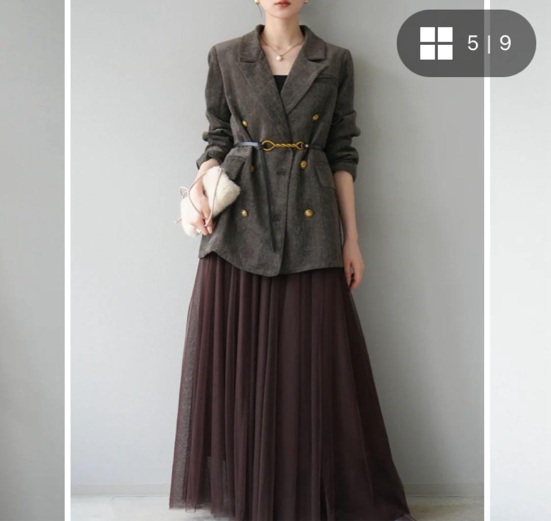 lumier リュミエ　ベロアダブルジャケット