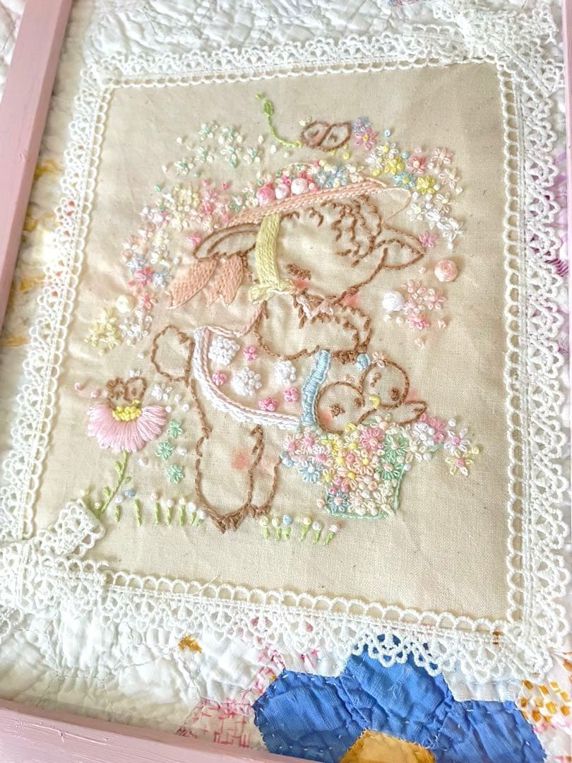はるるんさま♡確認用 アンティークキルト＆ハンドメイド刺繍フレーム·͜· ♡