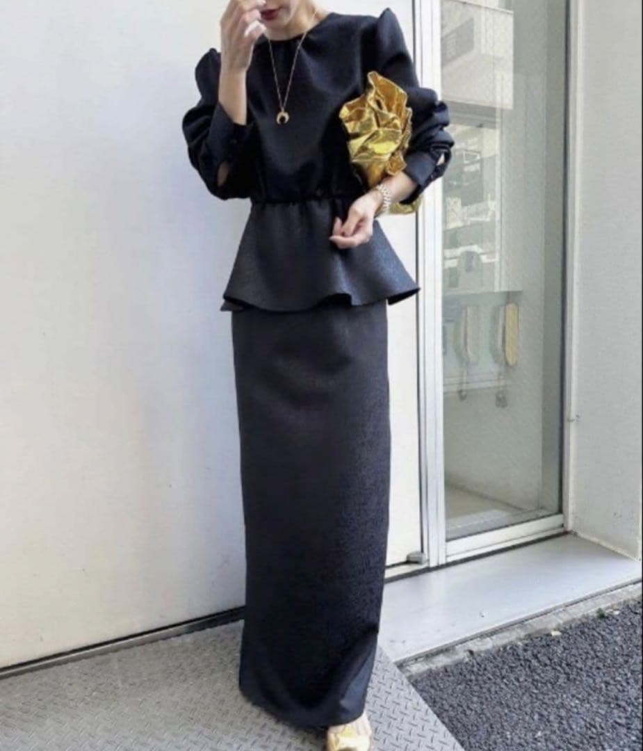 【kayn...】AMERI　LADY LIKE PEPLUM DRESS