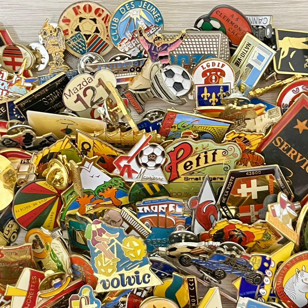 集めたくなる フランス　ピンバッジ　200個セット　まとめ売り　ヴィンテージ 2