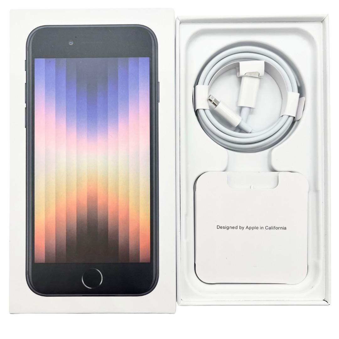 注意ホワイトiPhone SE3 3世代256GB SIMフリー 純正バッテリー